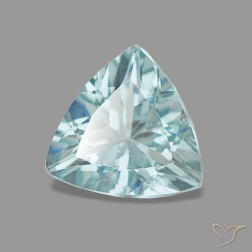 Água-marinha turquesa natural 0,93ct, trillion, VVS