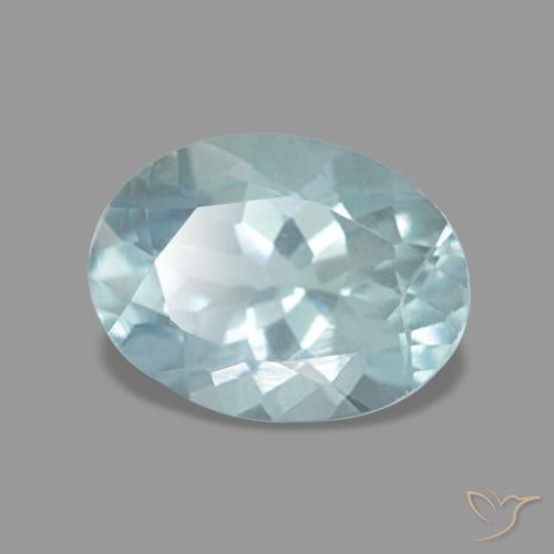 Água-marinha turquesa natural 1,08ct, corte oval, VVS