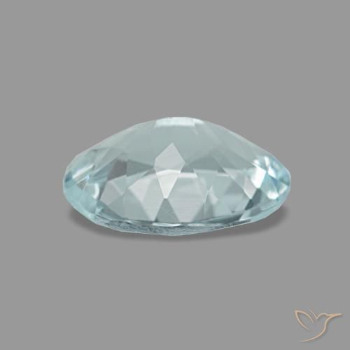 Água-marinha turquesa natural 0,96ct, corte oval, VVS
