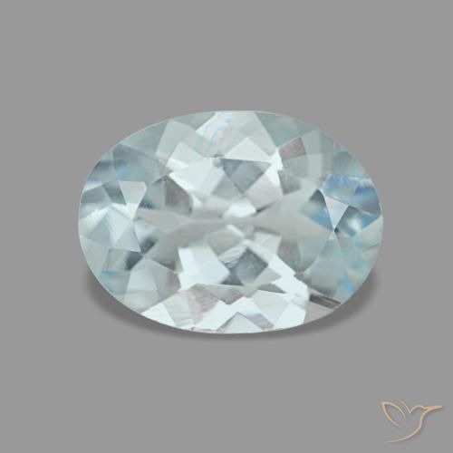Água-marinha turquesa natural 1,05ct, corte oval, VVS