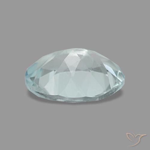 Água-marinha turquesa natural 1,05ct, corte oval, VVS