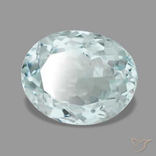 Água-marinha turquesa natural 2,61ct, corte oval, VS