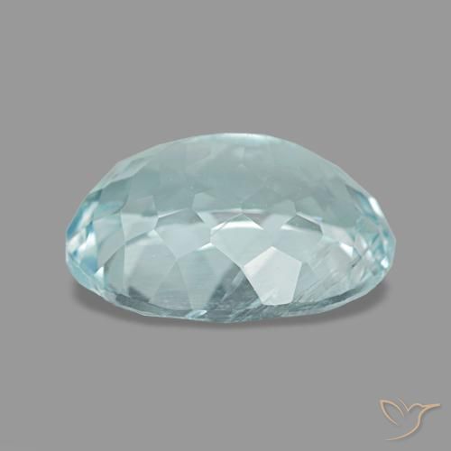 Água-marinha turquesa natural 2,61ct, corte oval, VS