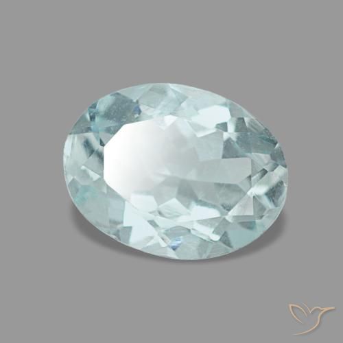 Água-marinha turquesa natural 0,93ct, corte oval, VVS