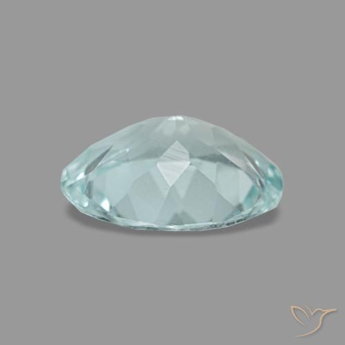 Água-marinha turquesa natural 0,93ct, corte oval, VVS