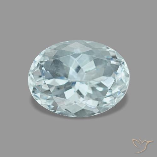 1.24ct turquesa água-marinha, oval, VVS