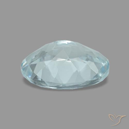 Água-marinha turquesa natural 0,95ct, corte oval, VVS