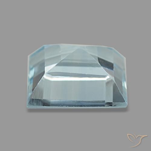 Água-marinha azul natural 2,27ct, quadrado, VVS