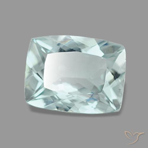 Água-marinha azul natural 1,22ct, almofada cortada, VVS