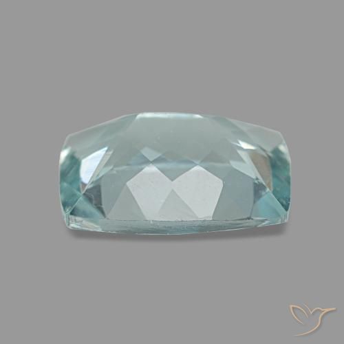 Água-marinha azul natural 1,22ct, almofada cortada, VVS