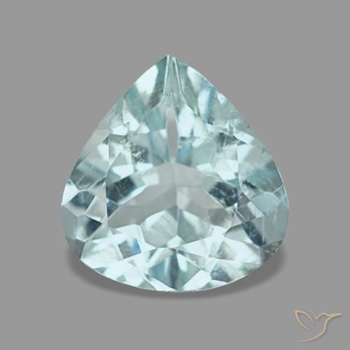 Água-marinha azul natural 1,29ct, formato de pêra, VS