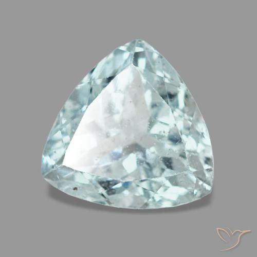Água-marinha azul natural 1,15ct, trillion, VS