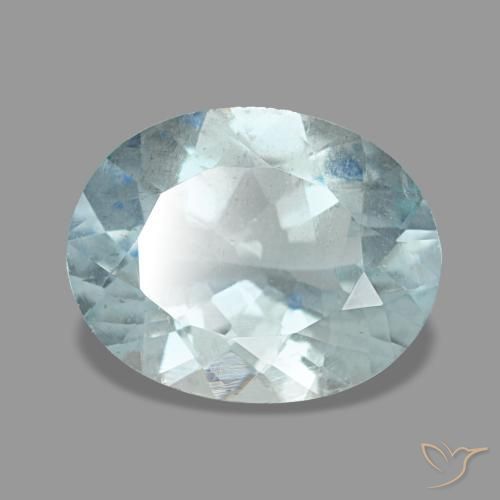 Água-marinha azul natural 2,03ct, corte oval, VS