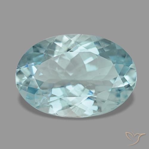 3.02ct Natural Azul claro Água-marinha, Oval, VVS, Photo A