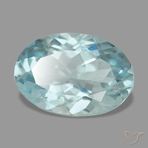 Água-marinha azul natural 3,02ct, corte oval, VVS