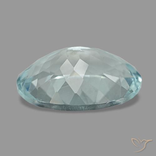 Água-marinha azul natural 3,02ct, corte oval, VVS