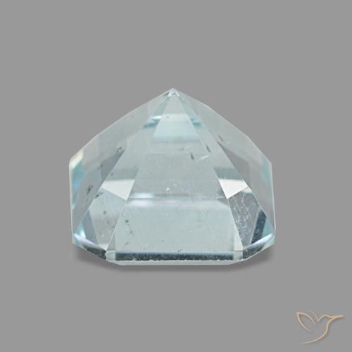 Água-marinha azul natural 1,06ct, corte esmeralda, VS