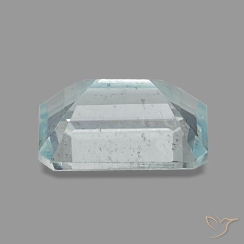 Água-marinha azul natural 1,45ct, corte esmeralda, VS
