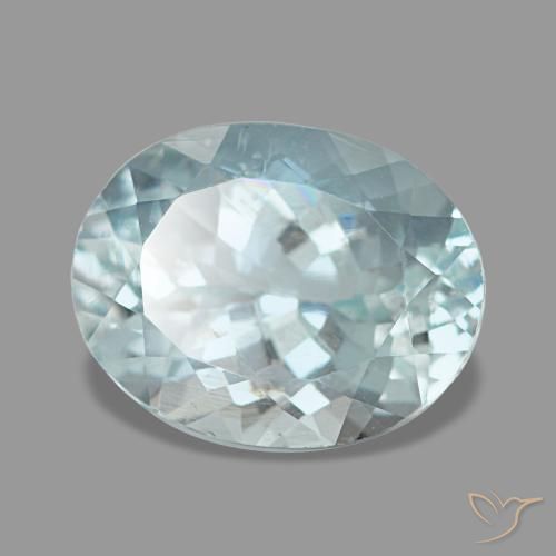 Água-marinha azul natural 2,40ct, corte oval, VS