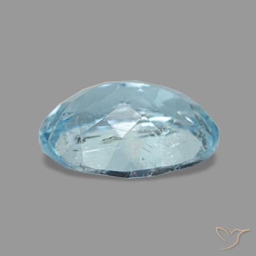 Água-marinha azul natural 1,02ct, corte oval, VS