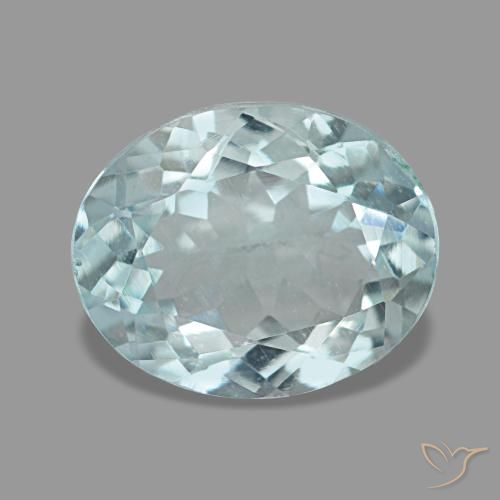 Água-marinha azul natural 2,04ct, corte oval, VS