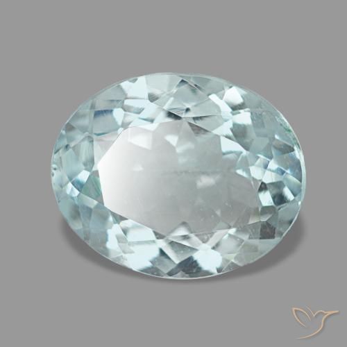 Água-marinha azul natural 2,04ct, corte oval, VS