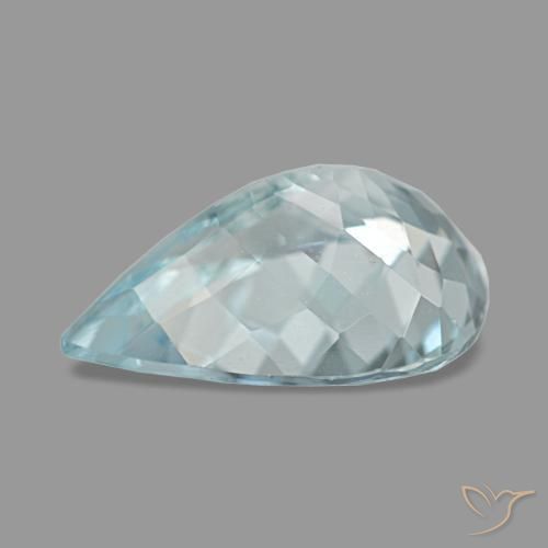 Água-marinha azul natural 1,94ct, formato de pêra, VS
