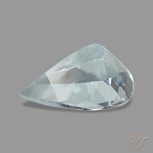 Água-marinha azul natural 1,08ct, formato de pêra, VS