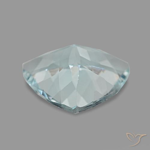 Água-marinha azul natural 1,74ct, trillion, VS