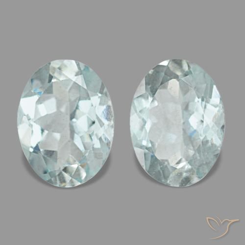 Pedras preciosas de água-marinha azul natural de 2,00 ct, corte oval, VS