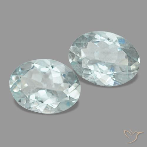 Pedras preciosas de água-marinha azul natural de 2,00 ct, corte oval, VS