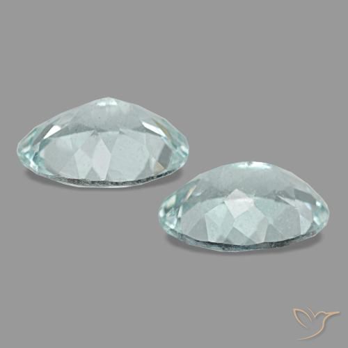 Pedras preciosas de água-marinha azul natural de 2,00 ct, corte oval, VS