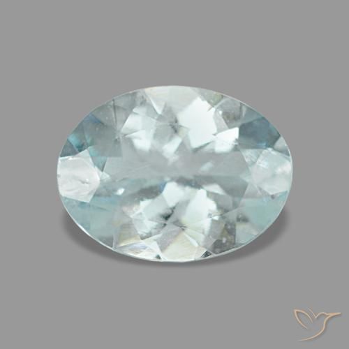 0.97ct azul água-marinha, oval, VS