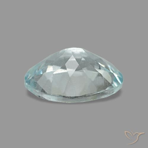 Água-marinha azul natural 0,97ct, corte oval, VS