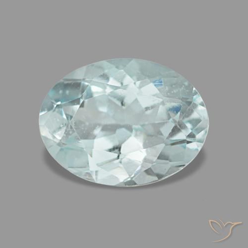 Água-marinha azul natural 1,13ct, corte oval, VS