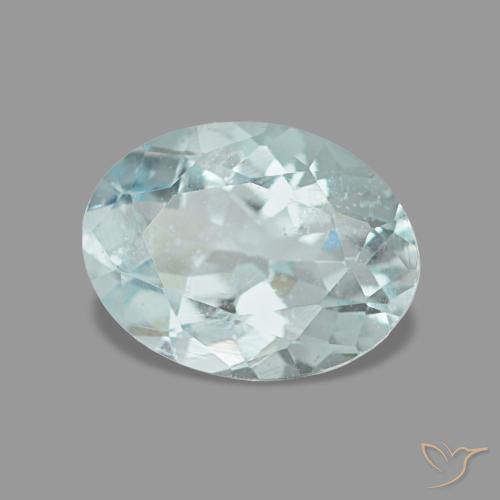 Água-marinha azul natural 1,13ct, corte oval, VS