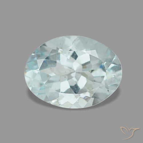 Água-marinha azul natural 1,05ct, corte oval, VS