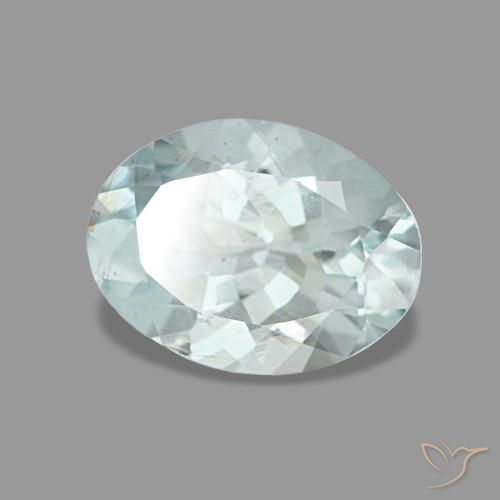 Água-marinha azul natural 1,05ct, corte oval, VS