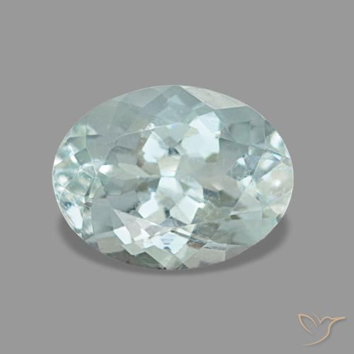 Água-marinha azul natural 1,17ct, corte oval, VS