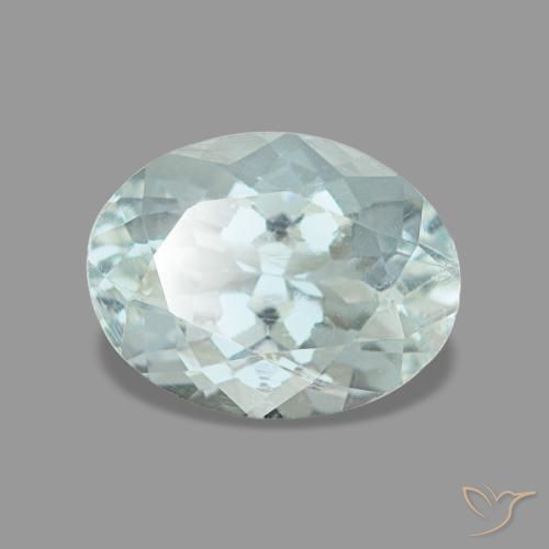 Água-marinha azul natural 1,17ct, corte oval, VS
