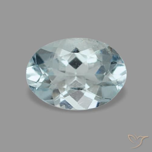 Água-marinha turquesa natural 0,65ct, corte oval, VVS-VS