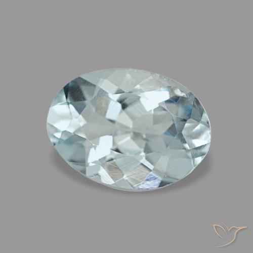 Água-marinha turquesa natural 0,65ct, corte oval, VVS-VS