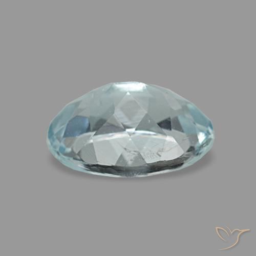 Água-marinha turquesa natural 0,65ct, corte oval, VVS-VS