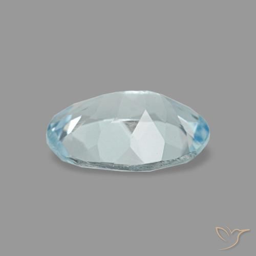Água-marinha azul natural 0,55ct, corte oval, VVS