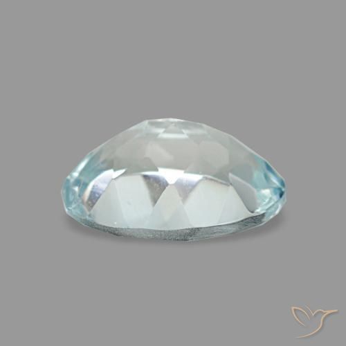 Água-marinha azul natural 0,61ct, corte oval, VVS