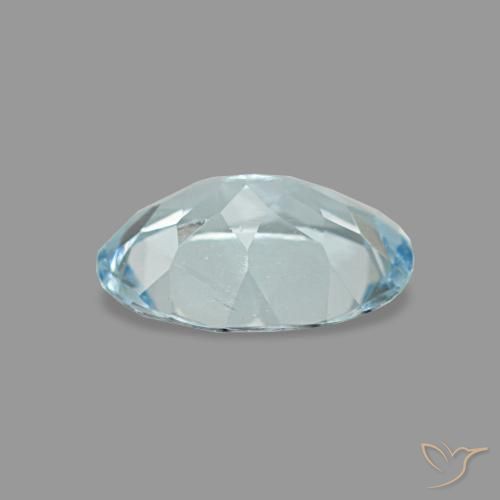 Água-marinha azul natural 0,60ct, corte oval, VVS