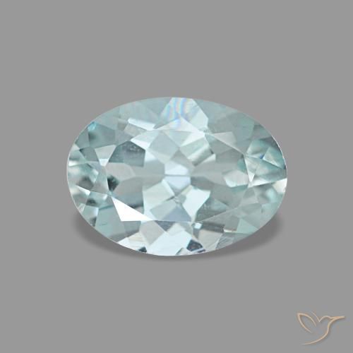 0.66ct azul água-marinha, oval, VVS