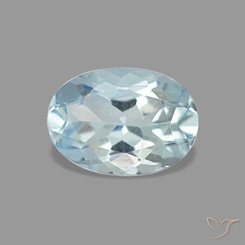 0.69ct azul água-marinha, oval, VVS