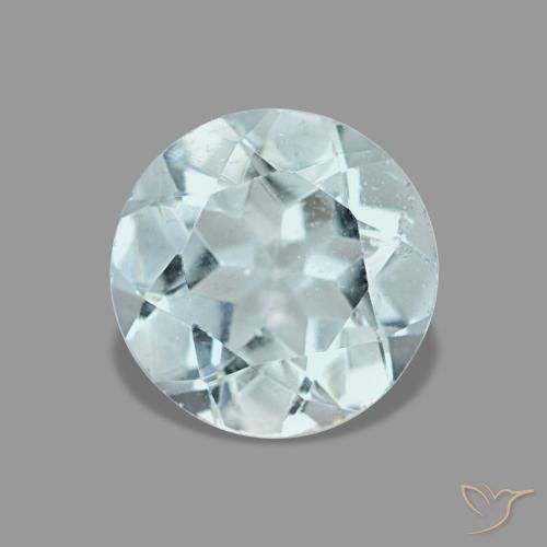 Água-marinha azul natural 1,15ct, corte redondo, VS