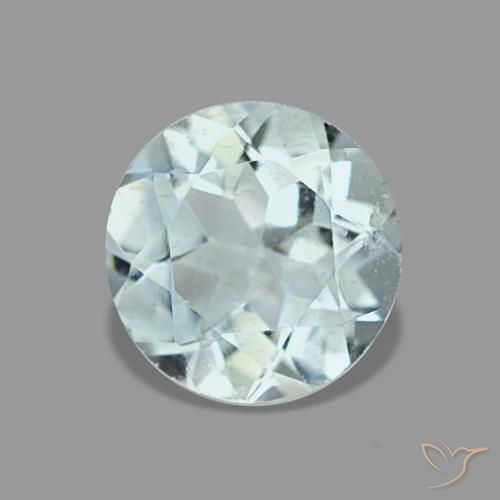 Água-marinha azul natural 1,15ct, corte redondo, VS